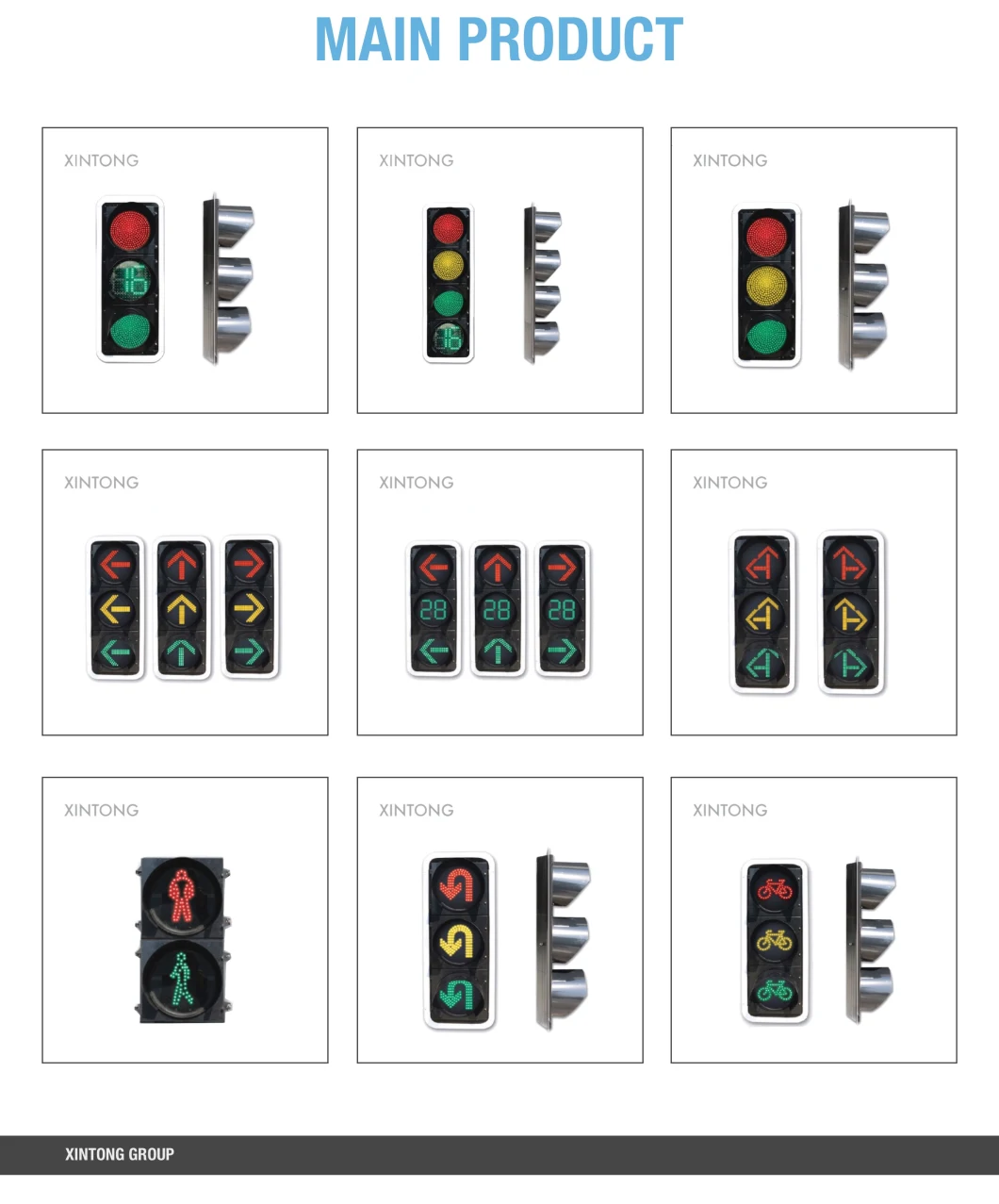 Pedestrian Countdown Timer LED Traffic Signal Light Housing Control System